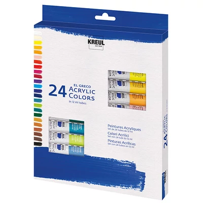 Kreul El Greco set vopsea acrilică, 24x12 ml