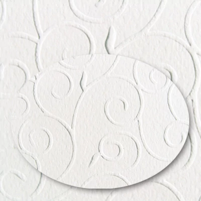 Carton reliefat, A4, 220 g, arabesc - 02, alb