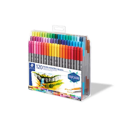 Marker în set, Staedtler, Design Journey, cu două vârfuri - 120 buc