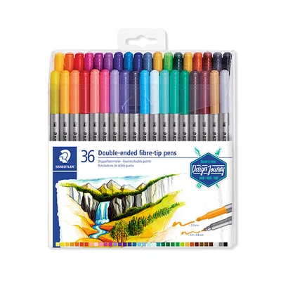 Marker în set, Staedtler, Design Journey, cu două vârfuri - 36 buc
