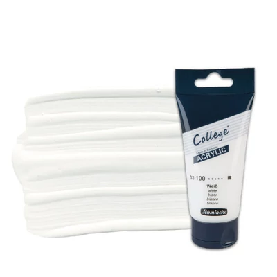 Schmincke College vopsea acrilică, 75 ml - 100, white