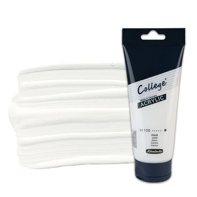 Schmincke College vopsea acrilică, 200 ml - 100, white