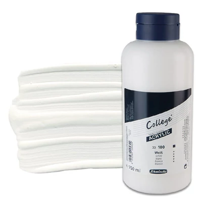 Schmincke College vopsea acrilică, 750 ml - 100, white