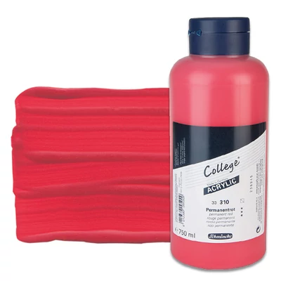 Schmincke College vopsea acrilică, 750 ml - 310, permanent red