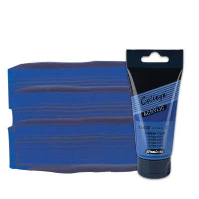 Schmincke College vopsea acrilică, 75 ml - 430, college cyan