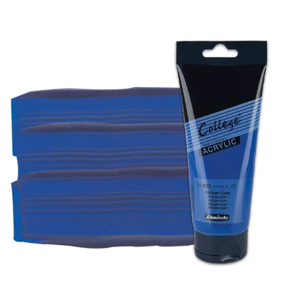Schmincke College vopsea acrilică, 200 ml - 430, college cyan