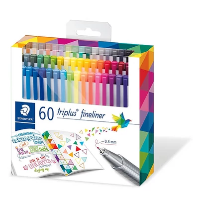 Linere în set, Staedtler, Triplus - 60 buc