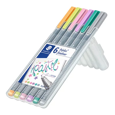 Linere în set, Staedtler, Triplus Pastel - 6 buc