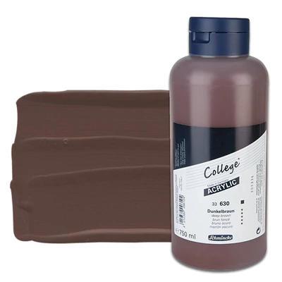 Schmincke College vopsea acrilică, 750 ml - 630, deep brown