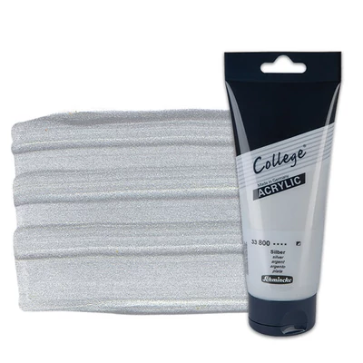 Schmincke College vopsea acrilică, 200 ml - 800, silver