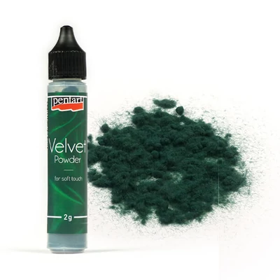 Pudră cu efect catifea, 30 ml - verde, 2 g