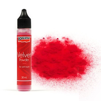 Pudră cu efect catifea, 30 ml - roșu, 3 g