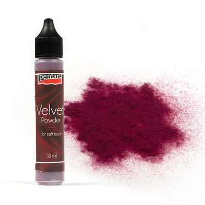 Pudră catifea, 30 ml - roșu granat, 6 g