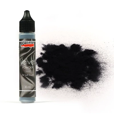 Pudră cu efect catifea, 30 ml - neagră, 4 g