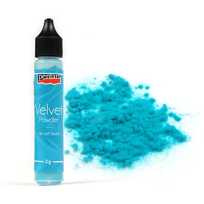 Pudră cu efect catifea, 30 ml - turcoaz, 3 g