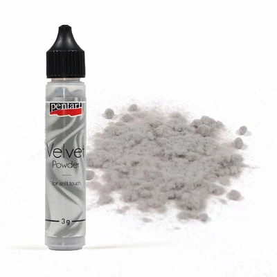 Pudră cu efect catifea, 30 ml - gri, 3 g