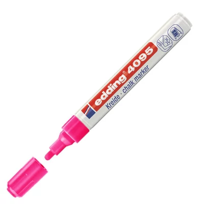Marker cretă, cretă lichidă EDDING 4095 - roz neon