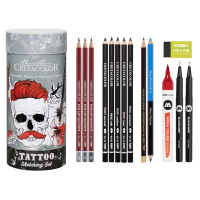 Cretacolor  Tattoo Set de desen și schiță, 14 buc