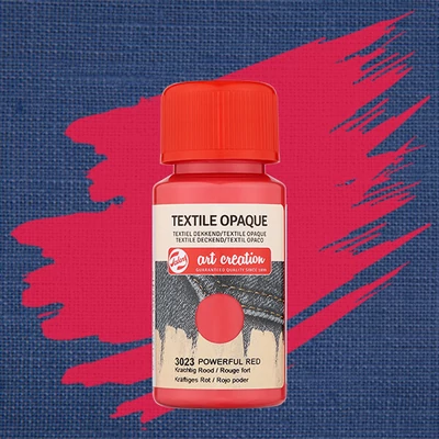 Vopsea textil Art Creation pentru materiale de culoare închisă - 3023 Powerful red opaque