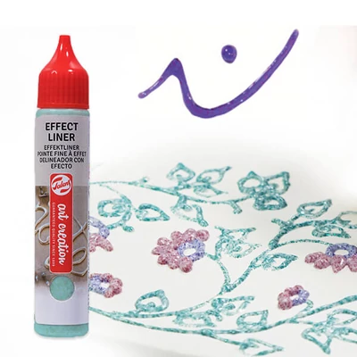 Art Creation Effect Liner, univerzális 3D festéktoll, 28 ml - 8952 Shimmer purple