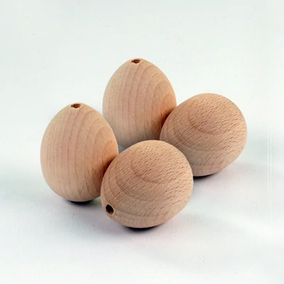 Ou de lemn, ou de lemn găurit  - 4x2,7 cm, 4 buc