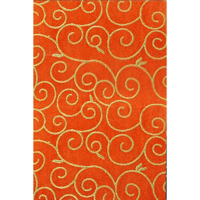 Hârtie  de bumbac, 50x70 cm, Arabesque, auriu - 43, portocaliu