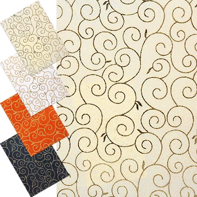 Hârtie  de bumbac, A4, Arabesque, auriu - in diverse culori