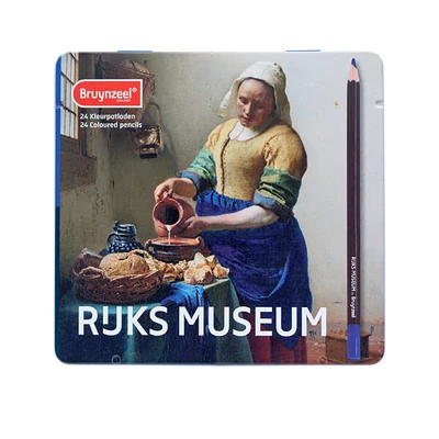 Set de creioane colorate Bruynzeel Rijks Museum - 24 de piese, Vermeer: Woman Toring Milk