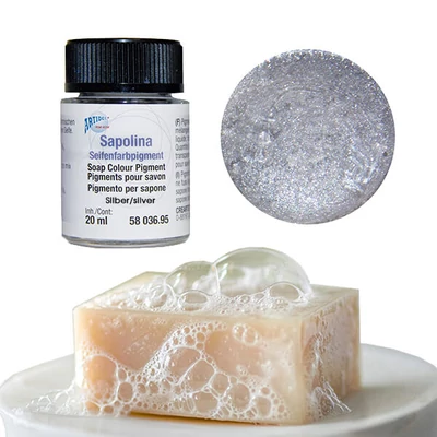 Săpun  pudra coloranta, 20 ml - argintiu