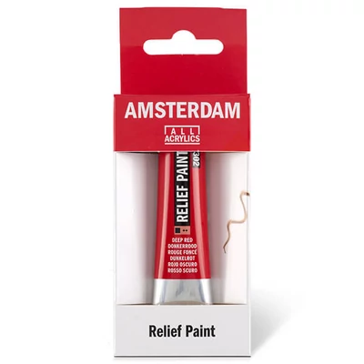 Vopsea de contur Amsterdam Relief Paint, , nu se poate arde, 20 ml - roșu închis, 302