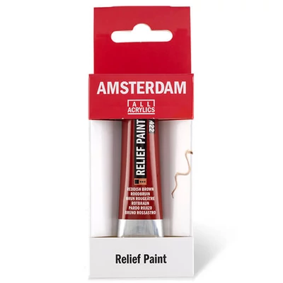 Vopsea de contur Amsterdam Relief Paint, care nu se poate arde, 20 ml - maro roscat, 422