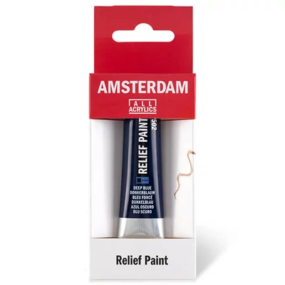 Vopsea de contur Amsterdam Relief Paint, , nu se poate arde, 20 ml - albastru închis, 502