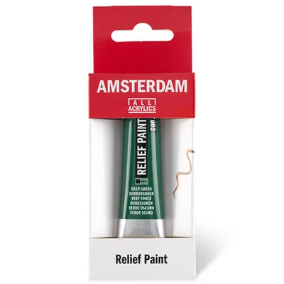 Vopsea de contur Amsterdam Relief Paint, , nu se poate arde, 20 ml - verde închis, 602
