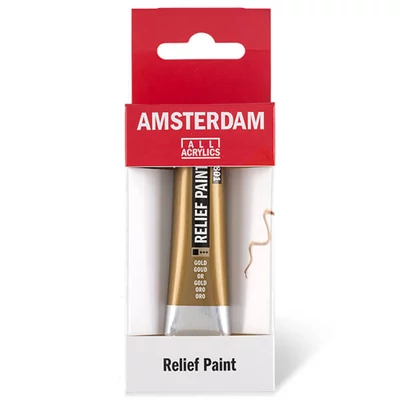 Vopsea de contur Amsterdam Relief Paint, care nu se arde, 20 ml - auriu, 801