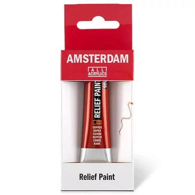 Vopsea de contur Amsterdam Relief Paint, , nu se poate arde, 20 ml - cupru, 805