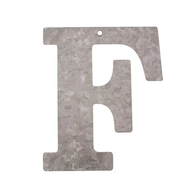 Litera din zinc - F, 12 cm