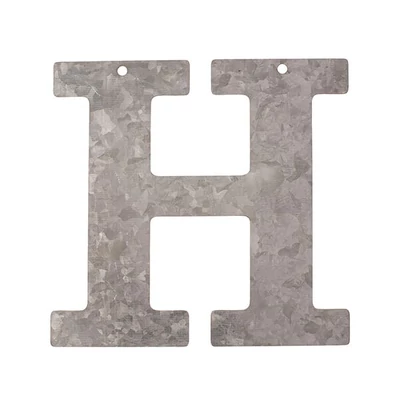Literă din zinc - H, 12 cm