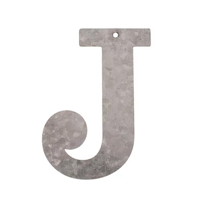 Litera din zinc - J, 12 cm