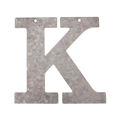 Litera din zinc - K, 12 cm