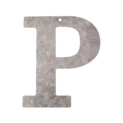 Litera din zinc - P, 12 cm