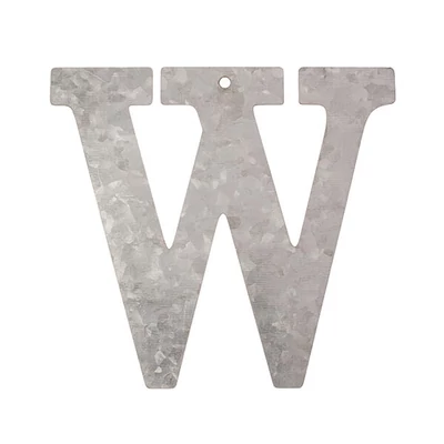 Literă din zinc - W, 12 cm