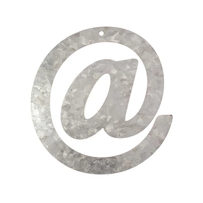 Semn de punctuație de zinc - @, 12 cm