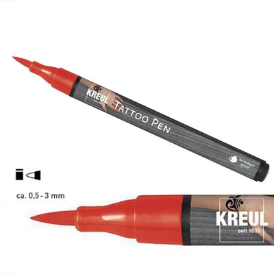 Marker pentru tatuaje, Tattoo pen, 0,5-3 mm - roșu