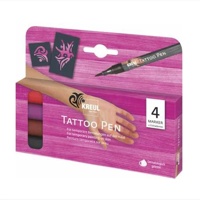 Set Marker pentru tatuaje, Tattoo pen, 0,5-3 mm, 4 buc