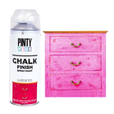 Vopsea cretă spray,  Chalk Paint, Pinty Plus - glamour red