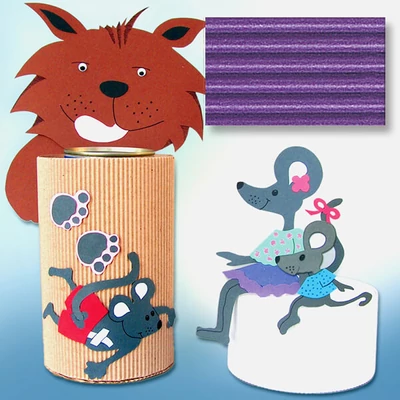 Carton ondulat - 50x70 cm - 65, violet