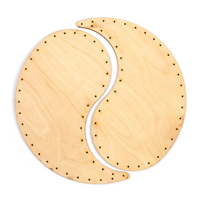 Bază de țesut coș, yin-yang - 25-30 cm, dimensiunea găurii de 2,5 mm