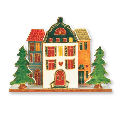 Pachet artizanat decoratiuni brad de Crăciun  - Oraș de iarnă
