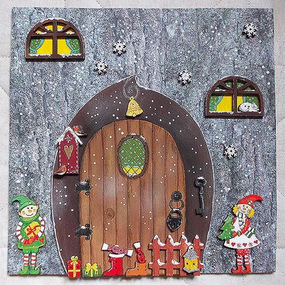 Figurină din lemn - Ușă Elf