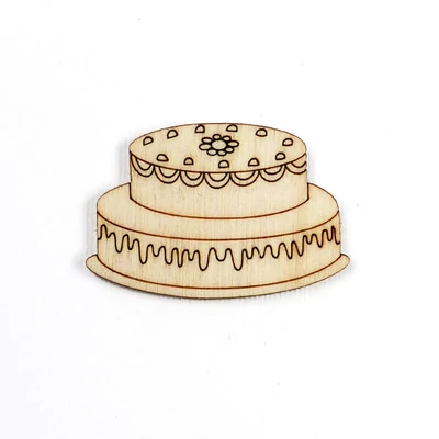 Figurină din lemn - Decor din lemn de tort